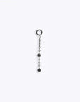 Gemmed Orbit Charm - 14K WHITE - Black Diamond