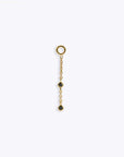 Gemmed Orbit Charm - 14K YELLOW - Black Diamond