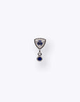 Hero Drop - 14K WHITE - Blue Sapphire