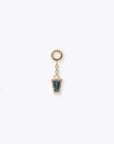 Linda Chain Charm - 14K YELLOW - London Blue Topaz