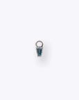 Linda Charm - 14K WHITE - London Blue Topaz