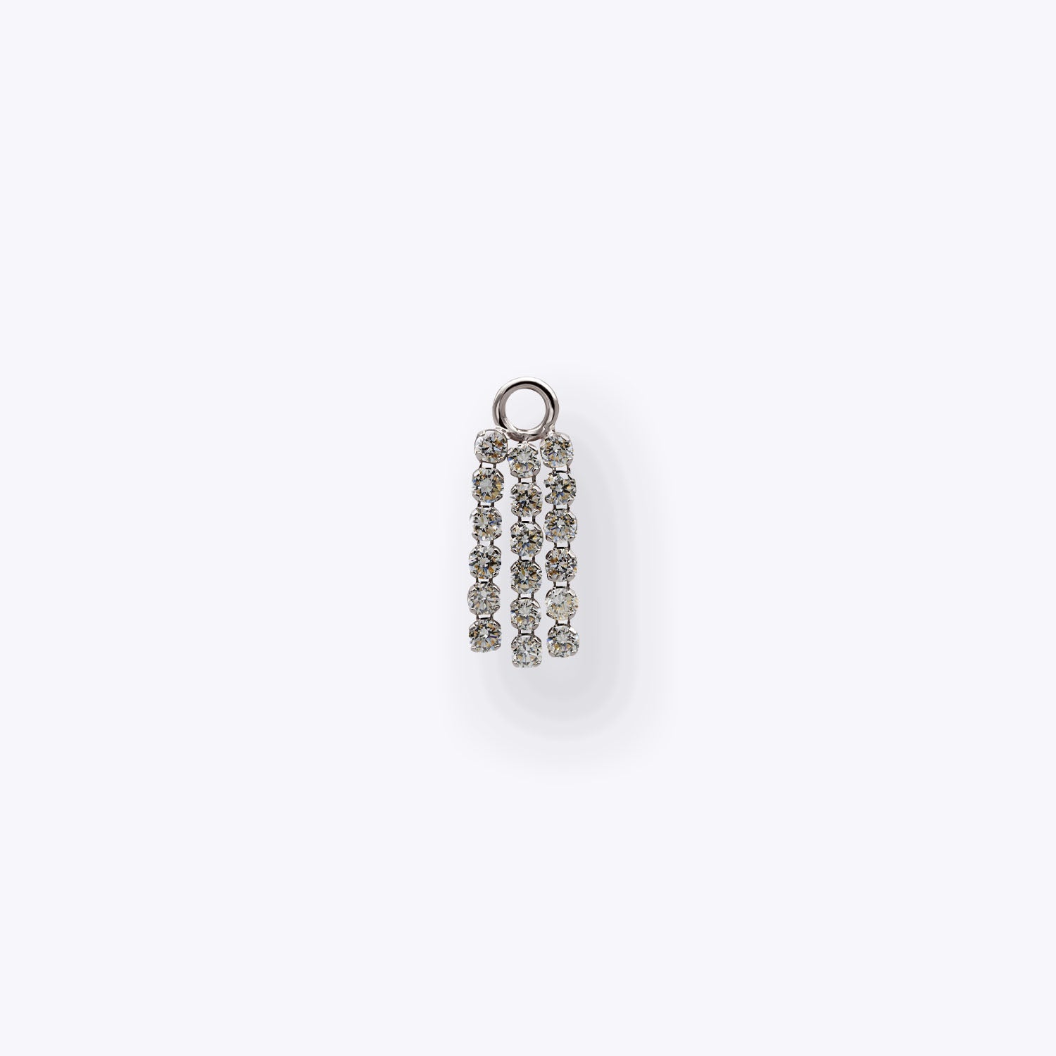 Lux Fringe Charm - 14K WHITE - Diamond – Tether