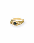 Mati Ring - 14K SOLID YELLOW - Blue Sapphire