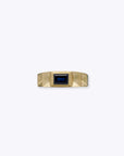 Verse Ring - 14K SOLID YELLOW - Blue Sapphire