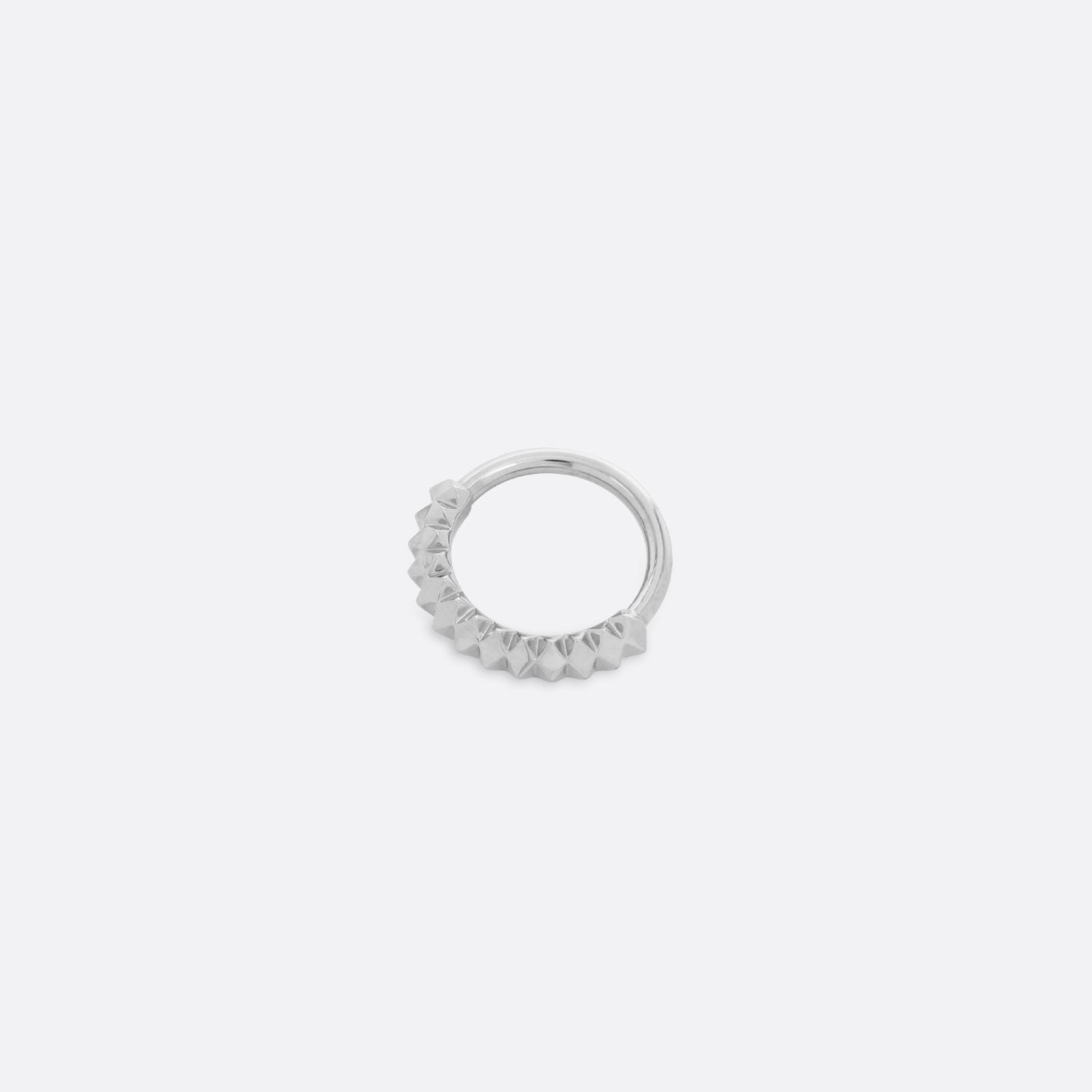 Petite Carbonado Seam Ring - 14K WHITE
