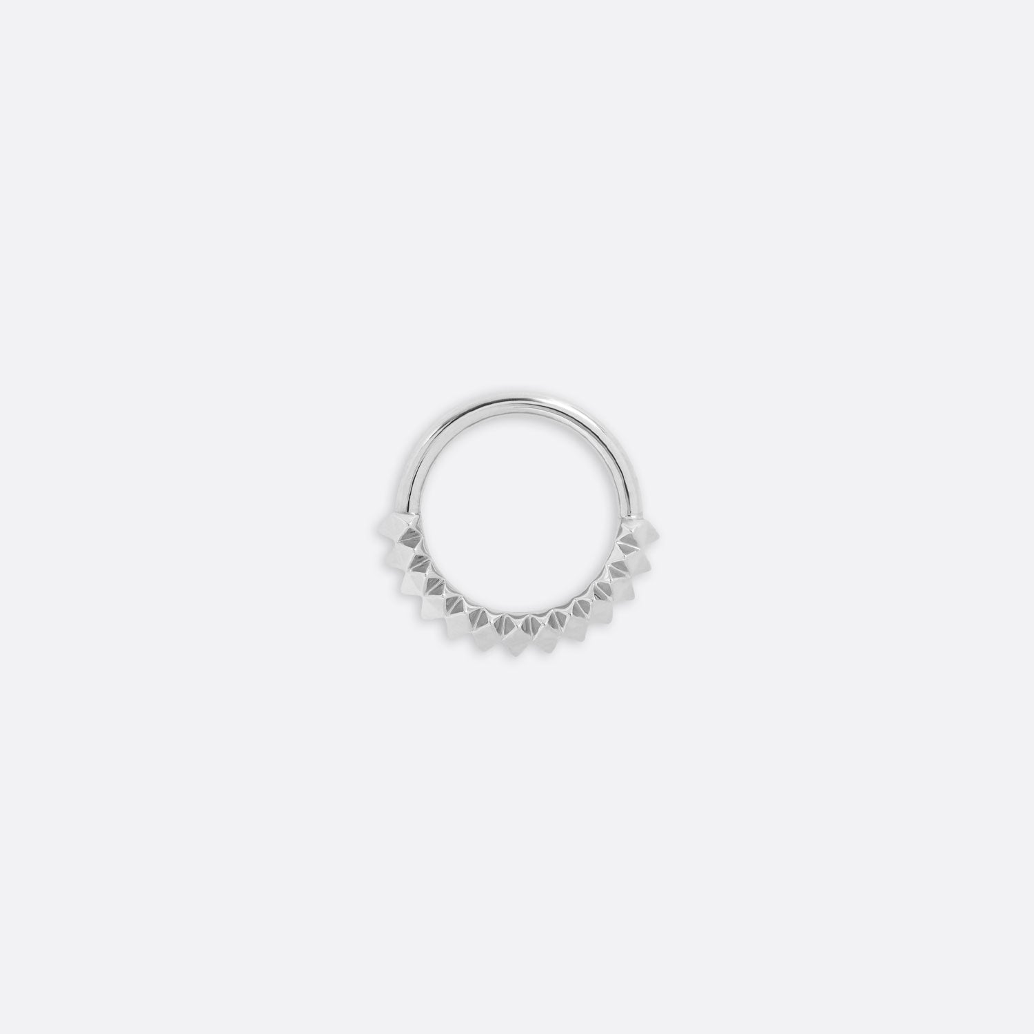 Petite Carbonado Seam Ring - 14K WHITE