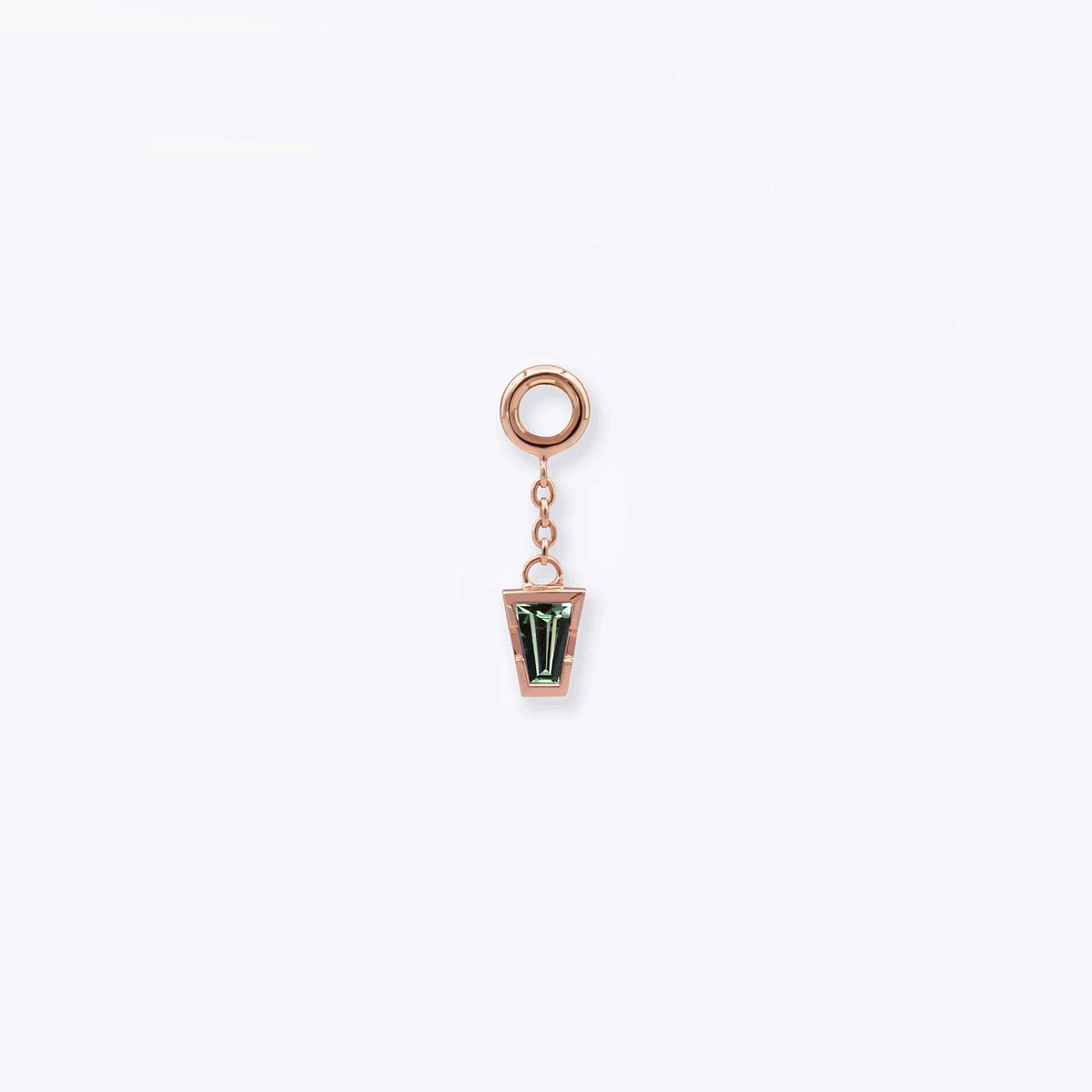Linda Chain Charm - 14K ROSE - Montana Sapphire