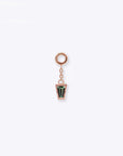 Linda Chain Charm - 14K ROSE - Montana Sapphire