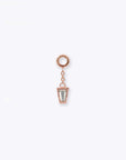Linda Chain Charm - 14K ROSE - White Topaz
