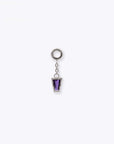 Linda Chain Charm - 14K WHITE - Amethyst