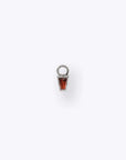 Linda Charm - 14K WHITE - Garnet