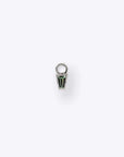 Linda Charm - 14K WHITE - Montana Sapphire