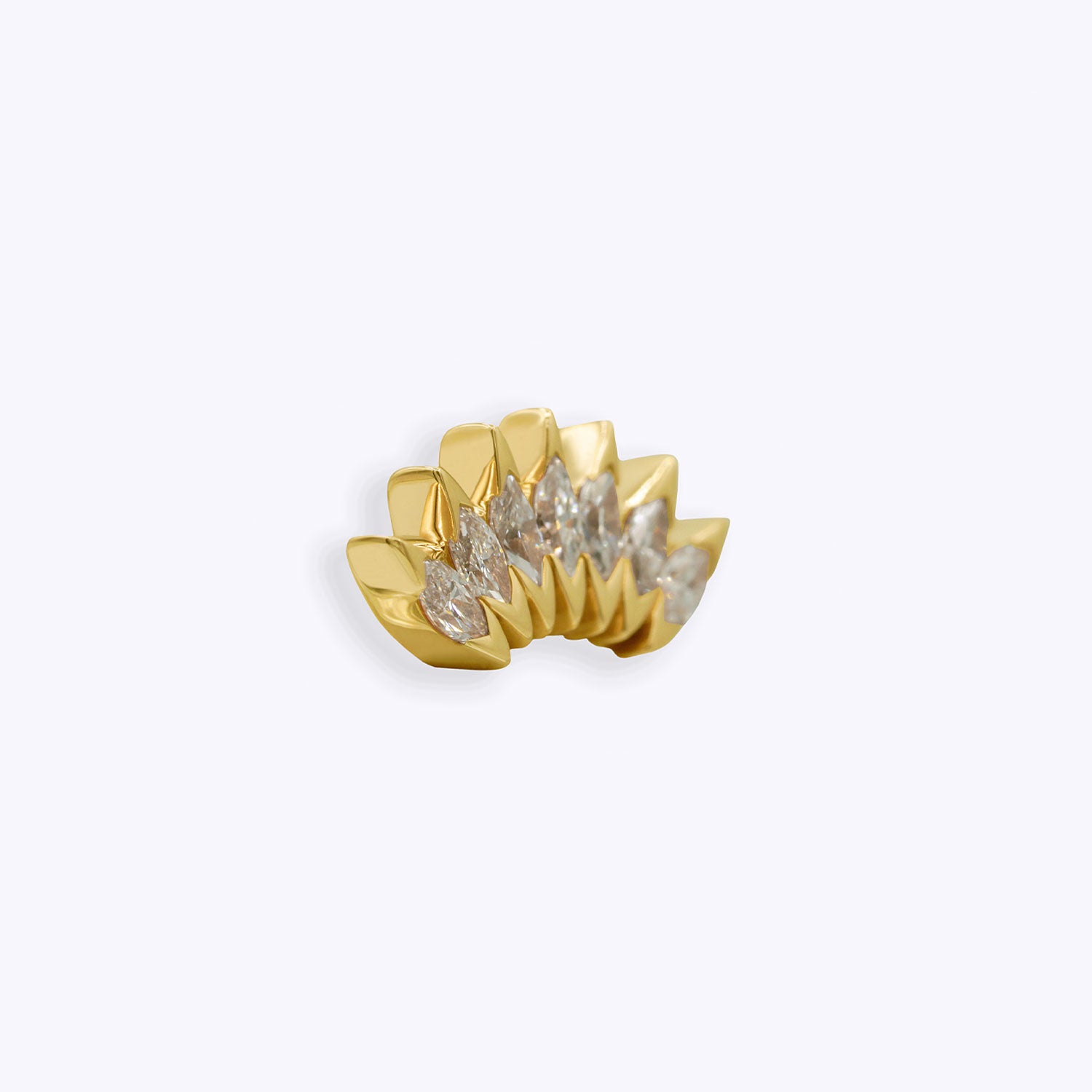 Muse - 14K YELLOW - Diamond Threadless Solid Gold Ends | Tether Jewelry