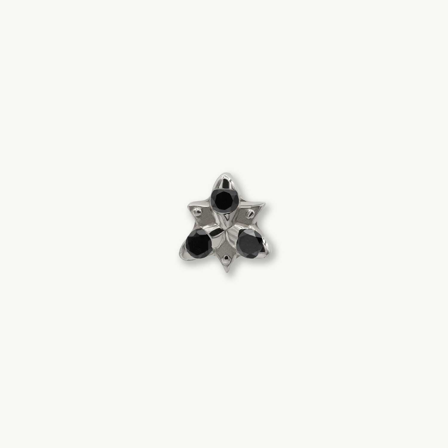 Neo - 14K WHITE - Black Diamond