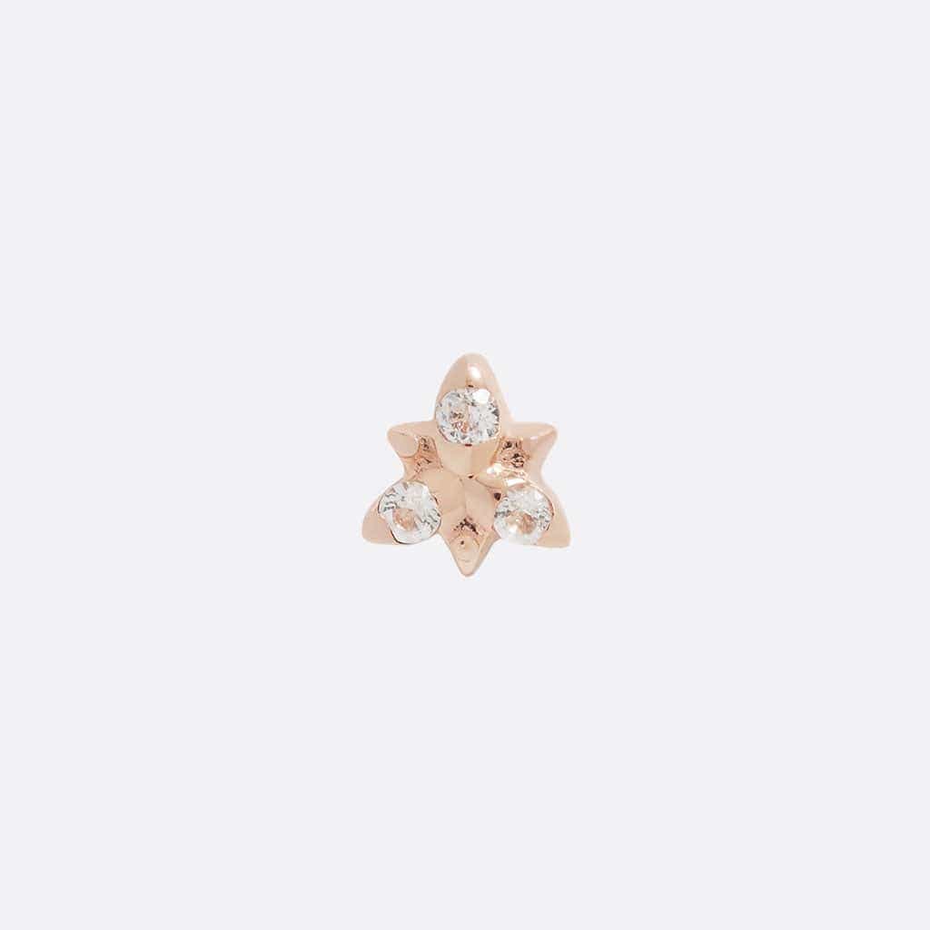 Neo - 14K ROSE - Diamond Threadless Solid Gold Ends | Tether Jewelry