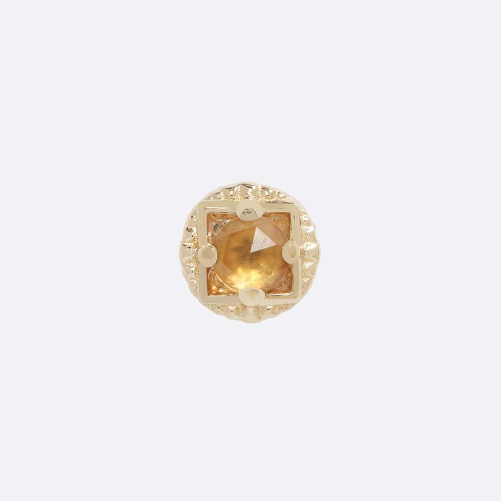 Threadless End Omega Omega 24 - 14K YELLOW - Citrine Threadless Solid Gold Ends | Tether Jewelry
