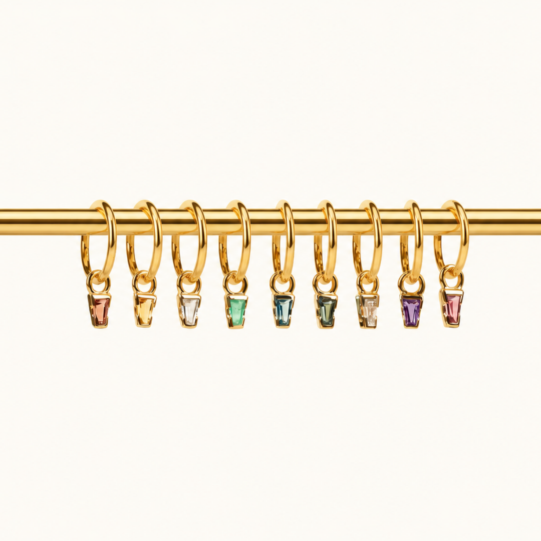 Linda Charm - 14K YELLOW - London Blue Topaz