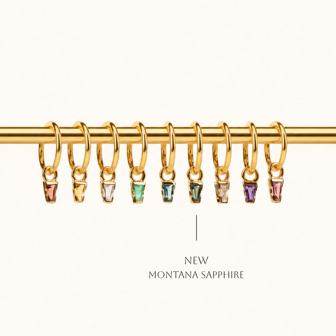 Linda Charm - 14K ROSE - Montana Sapphire