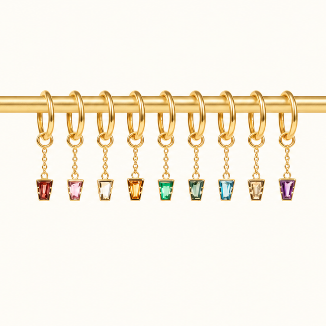 Linda Chain Charm - 14K YELLOW - London Blue Topaz