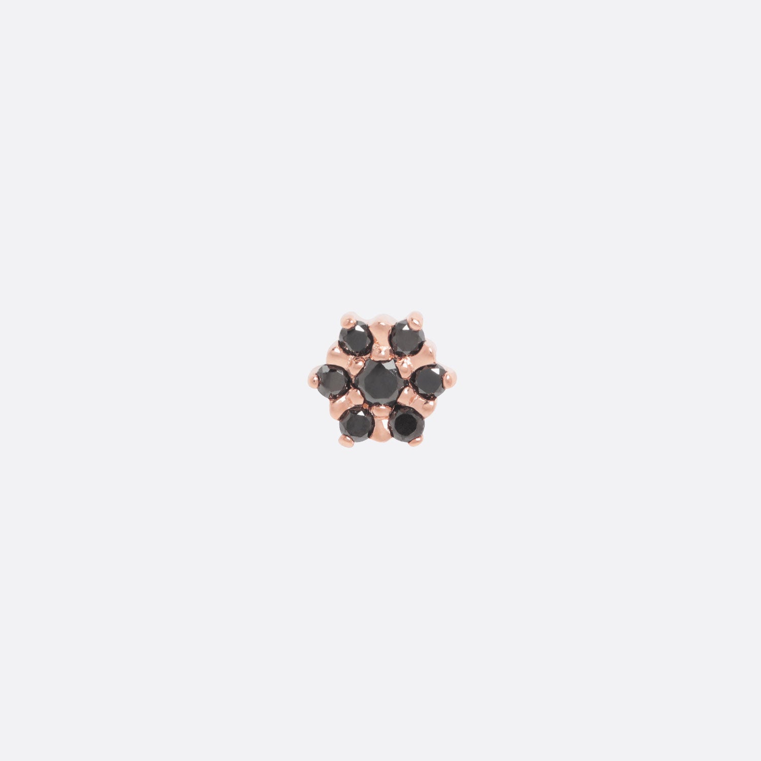 Peony - 14K ROSE - Black Diamond