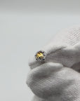 Video of threadless end affixed to post being moved around to show height, sides, and gemstone