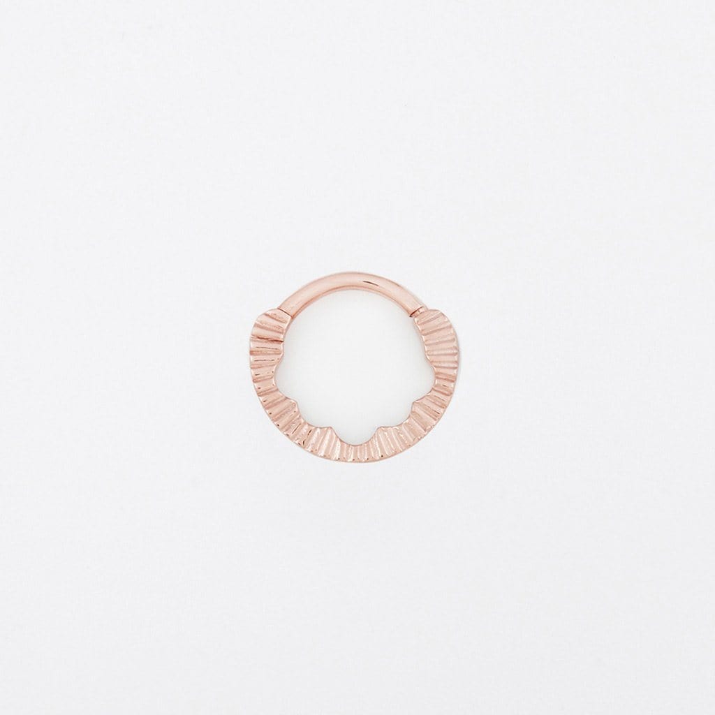 Aether GOLD septum ring clicker by tether jewelry