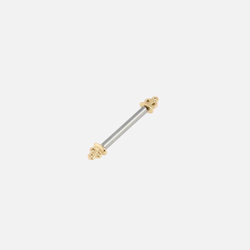 Threadless end affixed to each end of a straight barbell